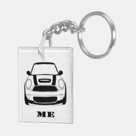 MINI-Sleutelhanger - tweesnijdend vierkant Sleutelhanger