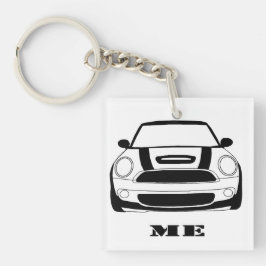 MINI-Sleutelhanger - tweesnijdend vierkant Sleutelhanger