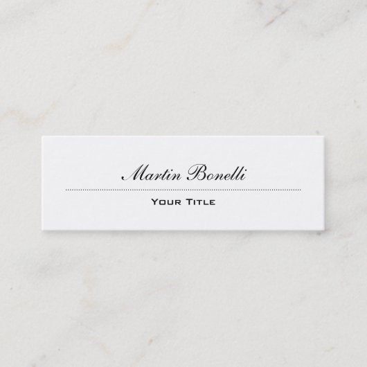 Mini Slim Black & White Carte de visite tendance (Devant)
