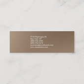 Mini Slim Browny Carte de visite professionnel tendance (Dos)