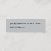 Mini Slim Clean Carte de visite gris simple et élégant (Dos)
