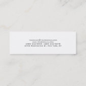 Mini Slim Clean noir blanc rouge Carte de visite standa (Dos)