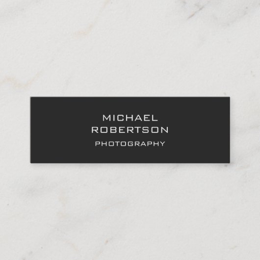 Mini Slim Dark Grey Carte de visite (Devant)