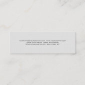 Mini Slim élégant lin gris Carte de visite tendance (Dos)