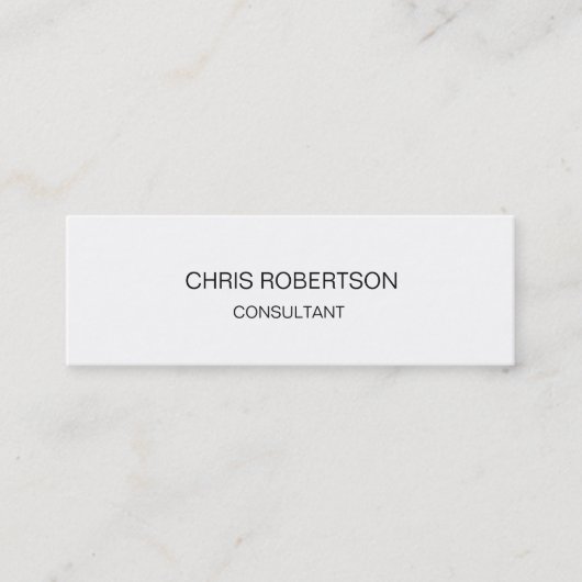 Mini Slim Folio Blanc clair Carte de visite à deux côté (Devant)