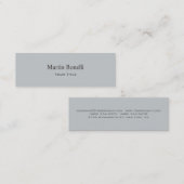Mini Slim Grey mince Double Carte de visite tendance (Devant / Derrière)