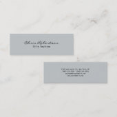 Mini Slim Grey Moderne tendance Carte de visite élégant (Devant / Derrière)