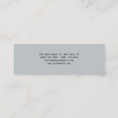 Mini Slim Grey Moderne tendance Carte de visite élégant (Dos)