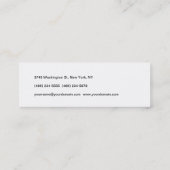 Mini Slim noir blanc rouge rayure Carte de visite chic (Dos)