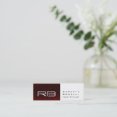 Mini Slim rouge blanc Monogramme Carte de visite de la (Debout devant)