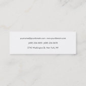 Mini Slim simple avocat blanc Carte de visite (Dos)