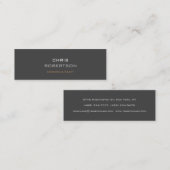 Mini Slim tendance Grey Attractif Carte de visite (Devant / Derrière)