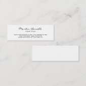 Mini Slim Unique Moderne Linge Carte de visite tendance (Devant / Derrière)