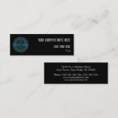 Mini Son clair Bleu foncé carte de visite rond maigre (Devant / Derrière)