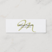 Sophisticated Script Monogramme Carte de visite ma