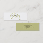 Mini Sophisticated Script Monogramme Carte de visite ma (Devant / Derrière)