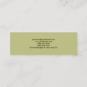 Mini Sophisticated Script Monogramme Carte de visite ma (Dos)