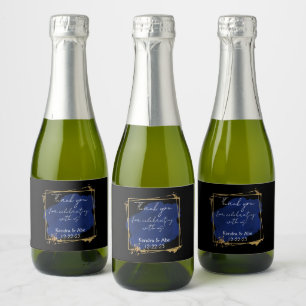 Mini Sparkling Bouteille de vin étiquette pour mar