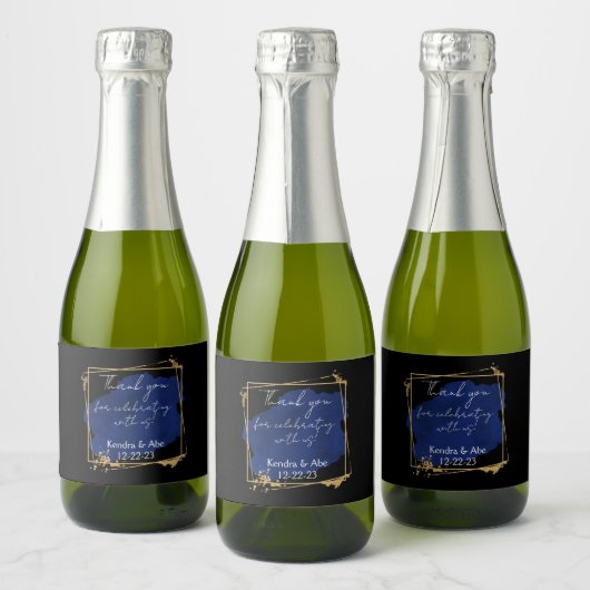 Mini Sparkling Bouteille de vin étiquette pour mar (Bouteilles)
