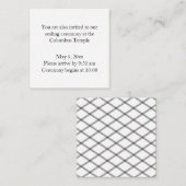 Mini Square Diamond-Back Temple Sealing Informatiekaartje (Voorkant / Achterkant)