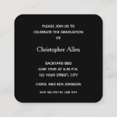 MINI Square Photo Graduation Invitations Informatiekaartje (Achterkant)