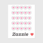 Mini Stickers Coeurs Rose (Feuille)