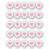 Mini Stickers Coeurs Rose (Recto)