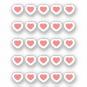 Mini Stickers Coeurs Rouges (Recto)