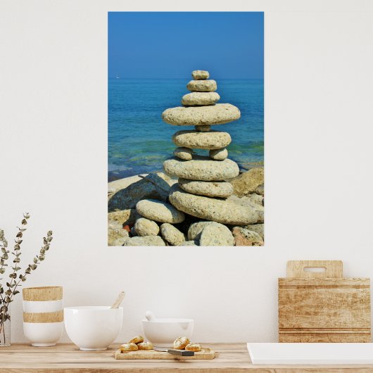 Mini Stone Stack Design Poster (Keuken)
