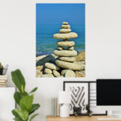 Mini Stone Stack Design Poster (Thuiskantoor)