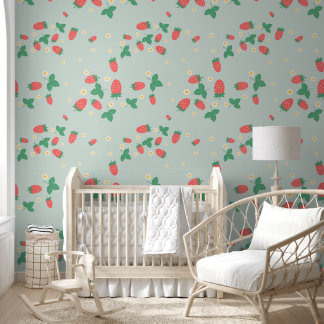 Mini Strawberry Blossom Wallpaper Behang