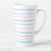 Mini Strokes Pattern Turquoise Paarse Roze Latte Mok (Rechts)