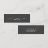 Mini Style Carte de visite professionnel mince gris cla (Devant / Derrière)