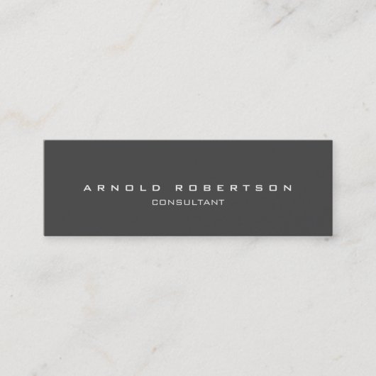 Mini Style Carte de visite professionnel mince gris cla (Devant)