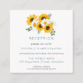 MINI Sunflower Weddenschappen Reception Details Informatiekaartje (Voorkant)