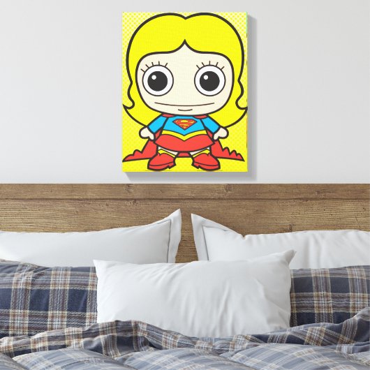 Mini Supergirl Canvas Afdruk (Insitu (Slaapkamer))
