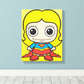 Mini Supergirl Canvas Afdruk (Insitu (Houten vloer))