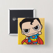Mini Superman Flying Vierkante Button 5,1 Cm (Voorkant /achterkant)