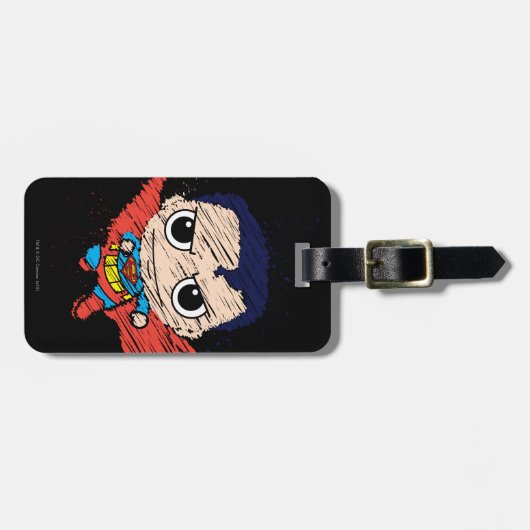 Mini Superman Sketch Bagagelabel (Voorkant horizontaal)