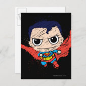 Mini Superman Sketch Briefkaart (Voorkant / Achterkant)