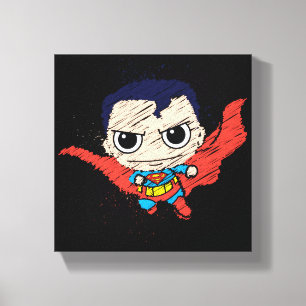 Mini Superman Sketch Canvas Afdruk