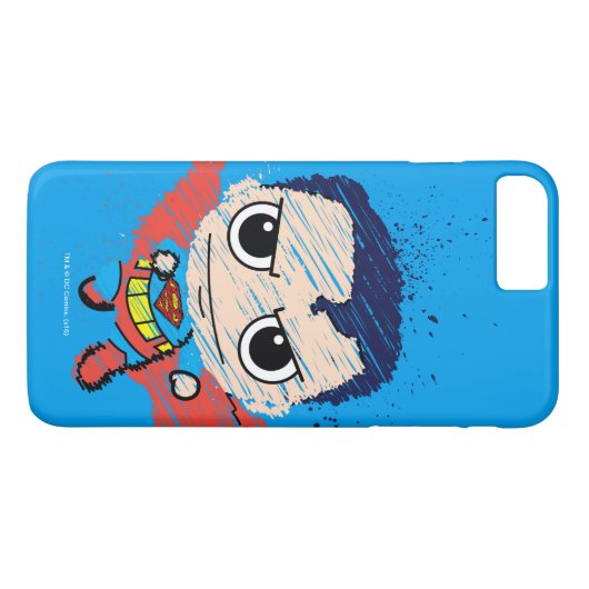 Mini Superman Sketch Case-Mate iPhone Case (Achterkant (Horizontaal))