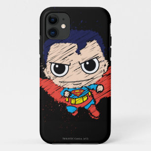 Mini Superman Sketch iPhone 11 Hoesje