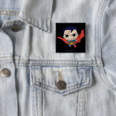 Mini Superman Sketch Vierkante Button 5,1 Cm (In situ)