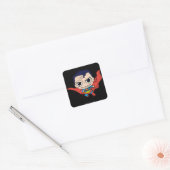 Mini Superman Sketch Vierkante Sticker (Envelop)
