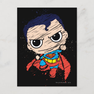 Mini Superman Sketch - vliegen Briefkaart