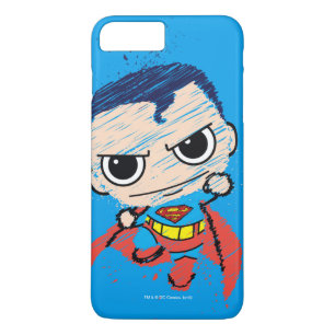 Mini Superman Sketch - vliegen iPhone 8 Plus / 7 Plus Hoesje