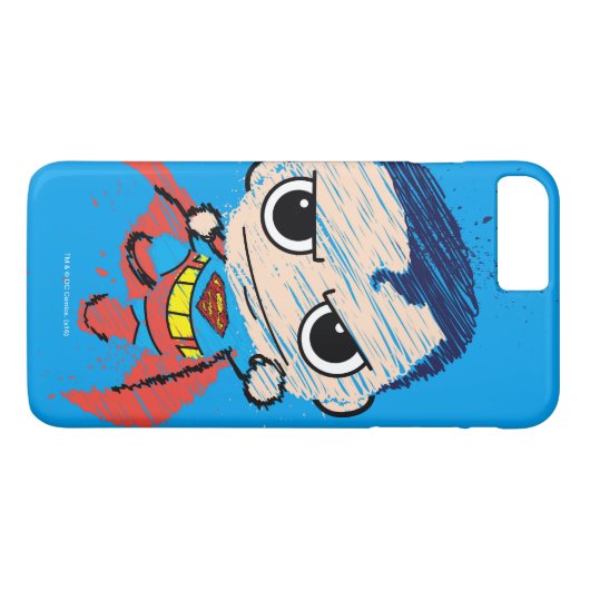 Mini Superman Sketch - vliegen Case-Mate iPhone Case (Achterkant (Horizontaal))