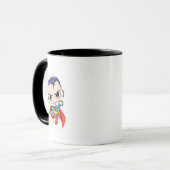 Mini Superman Sketch - vliegen Mok (Voorkant links)