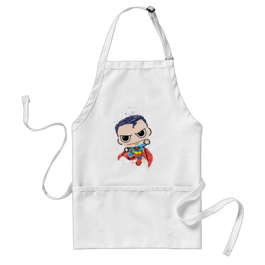 Mini Superman Sketch - vliegen Standaard Schort (Voorkant)